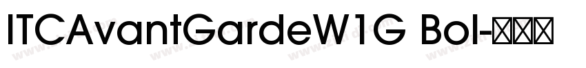 ITCAvantGardeW1G Bol字体转换